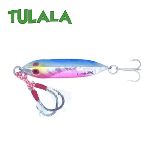 BLUE PINK Tulala литого металла 15/25/40g джиговая блесна берег крючковый лов литья свинца рыбы морского окуня Рыбалка на щуку Приманка снасти Wobbers жесткая приманка - Цвет: BLUE PINK