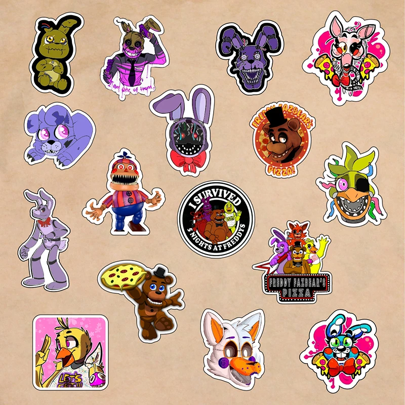 Наклейки Geekroom fnaf самоклеющиеся детские стикеры фнаф виниловые стикерпак на