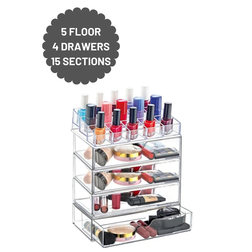 Makeup Lipstick Nail Polish Blush Brush Manicure Set Organizer Storage Box Jewelry Accessory Arrangement Multi-Purpose Acrylic
