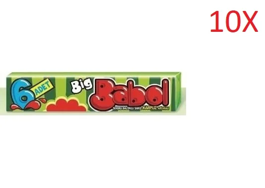 

Big Bubble Gum Chewing Gum Strawberry Tutti Frutti 10X 60 Gums