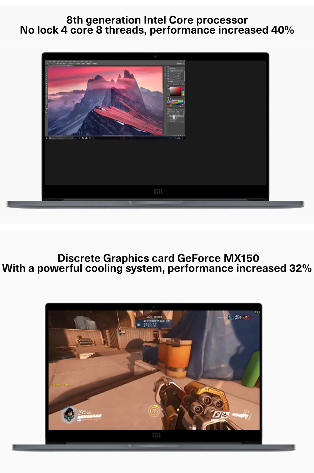 Ноутбук Xiaomi Pro 15,6 Intel i5-8250U/I7-8550U 16 Гб ram DDR4 GeForce MX150 256 ГБ ssd 2 Гб Распознавание отпечатков пальцев