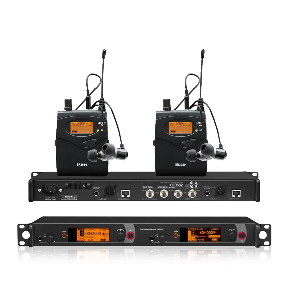 

Высокое качество IEM2050 2 канала в ухо монитор Беспроводная система профессиональный мониторинг с наушниками для сцены