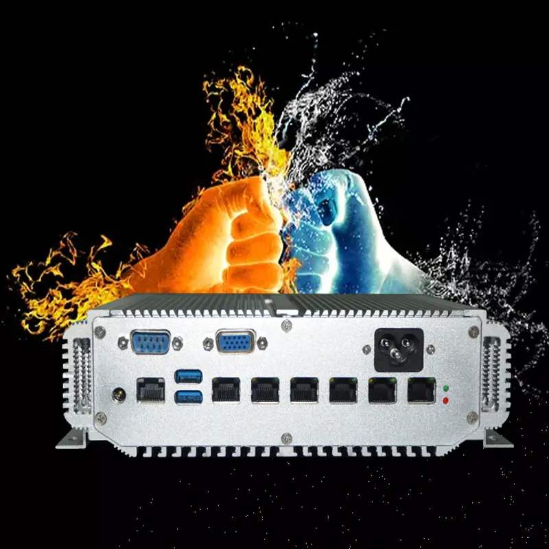 Мини ПК 1U стойка Pfsense брандмауэр процессор Intel 3865U 6 LAN промышленный компьютер