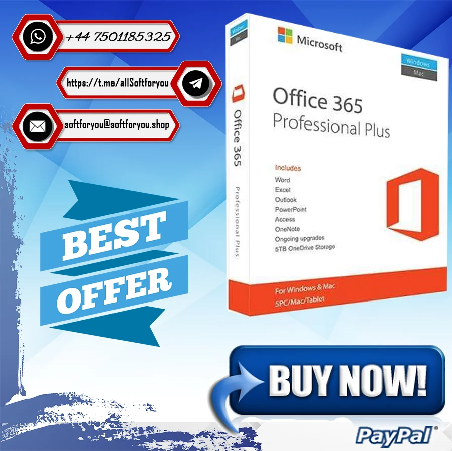 

{✔️Учетная запись Microsoft Office 365 Pro Plus✅Ключ✅Pro✅32/64✅MS розничная продажа✅Глобальный срок службы✅Многоязычный✔️}