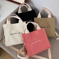 2022 new brand letter canvas print all match western style high quality texture women shoulder crossbody small square handbag