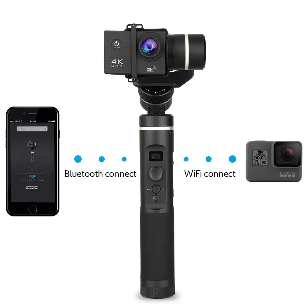 FeiyuTech Feiyu G6 3 оси ручной карданный стабилизатор для экшн-камеры GoPro Hero/6/5/4/3+/3 YI Cam 4 K/AEE et GoPro sessions S