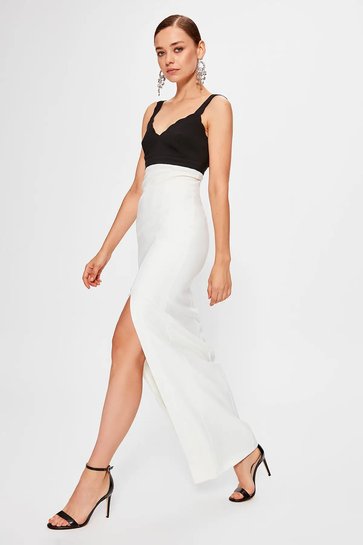 Trendyol с цветными блоками вечернее платье TPRSS19AE0085 | Свадьбы и торжества