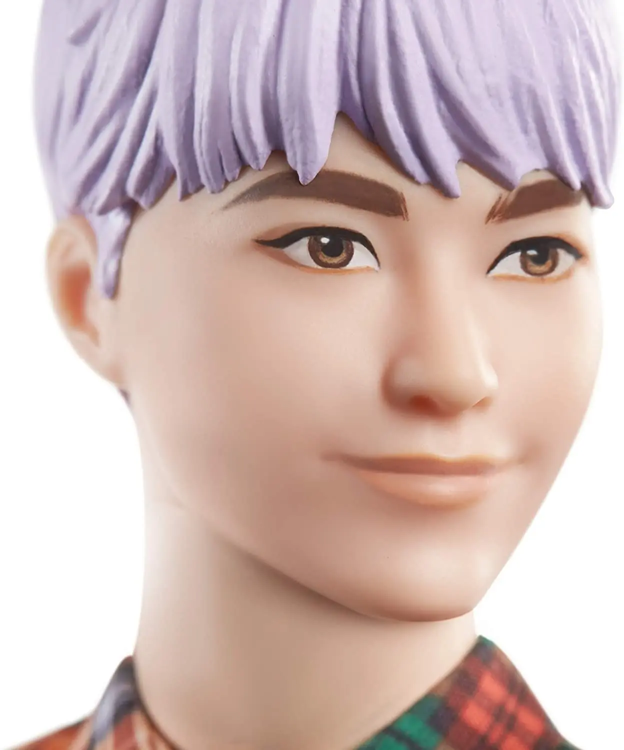 Кукла Барби Кен модница #154 с скульптурными фиолетовыми волосами в клетчатой