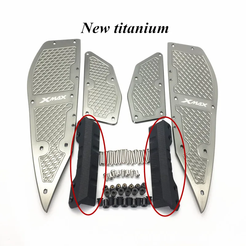 Modified Motorcycle CNC aluminium XMAX300 footrest foot pads foot rest foot protector for yamaha xmax 300 xmax 250 2017-2019  - buy with discount