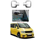 Чехол для зеркала Mercedes Vito W638 1996-2003, хромированный АБС-пластик, нержавеющая сталь, хром, Высококачественная полностью совместимая прочная крышка заднего вида