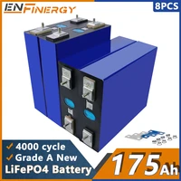 8pcs 3 2v 175ah lifepo4 batteries rechargable grade a lithium iron phosphate 24v cells pack rv solar power system eu us tax free