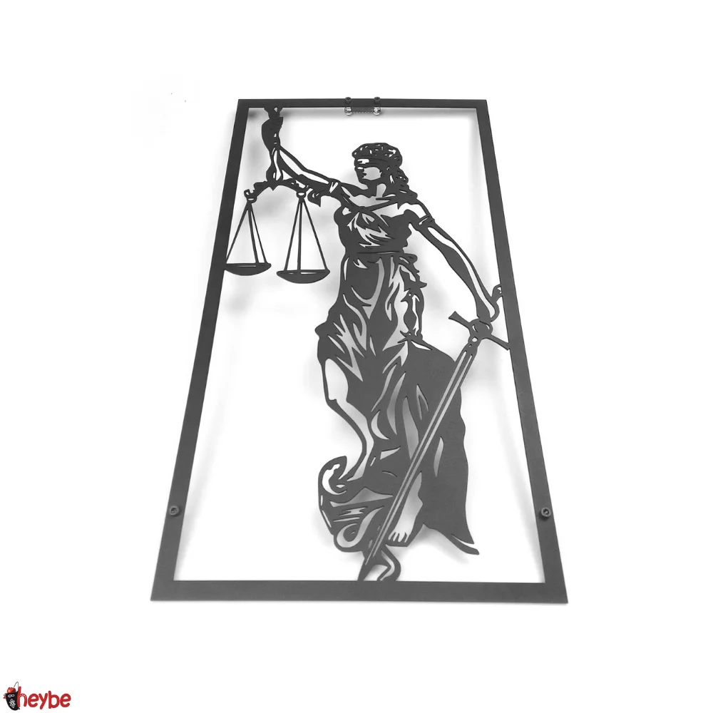 Металлические Стены Искусства Леди Правосудие Домашний Офис Гостиная Спальня