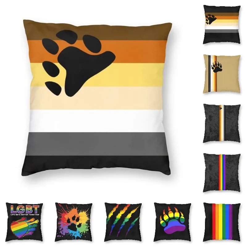 

Наволочка для подушки Bear Pride 45x45 см, мягкая Современная наволочка для дивана, домашний декор, бархатная ткань, наволочка для дивана 40*40