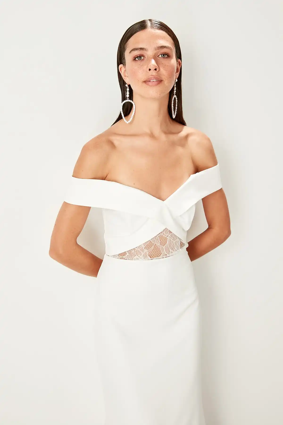 Trendyol Carmen Collar Evening Dress TPRSS19FZ0276 | Свадьбы и торжества