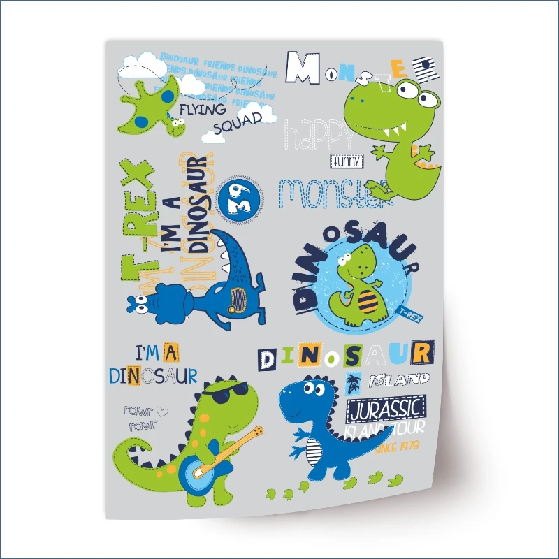 Термоаппликация сделай сам термонаклейка на одежду принт футболку Динозавр Рекс