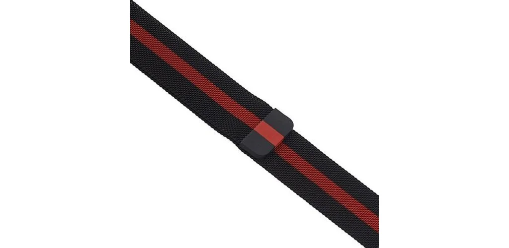 Ремешок для Apple watch 38mm Milanese Loop Металл черный с красным|Ремешки часов| |