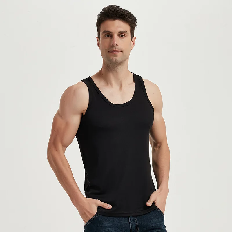 

6XL Men's Casual Tank Summer High Quality Bodybuilding Fitness Muscle Singlet Man's Clothing Sleeveless Slim Fit Vest Plus Size