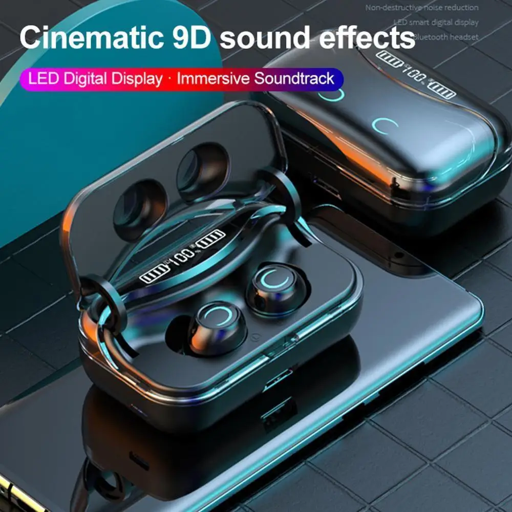 

30sets G08 TWS Bluetooth 5.1 Earphone 9D HIFI Stereo Wireless Headphones LED Display Waterproof Sports Headset Earbud