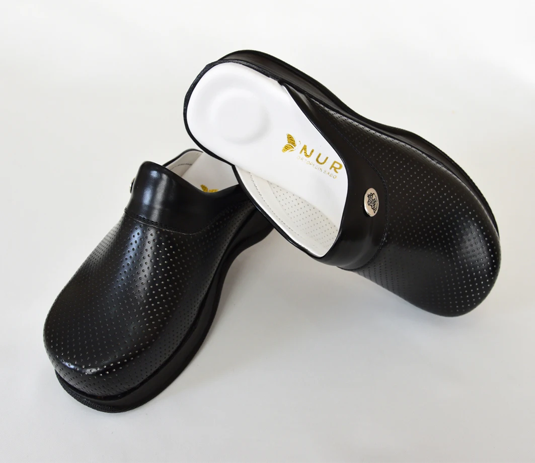 

Nur Orthopedics Classic Black Women Sabo Slippers