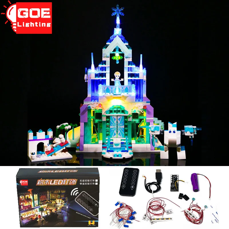 

GOELIGHTING Brand LED Light Up Kit For Lego 43172 41148 For Elsa's Magical Ice Palace Bricks Lamp Set Toys (Only Light Group)