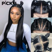 360 full lace frontal human hair wigs straight full lace frontal wigs for women 150 density straight preplucked hairline wigs