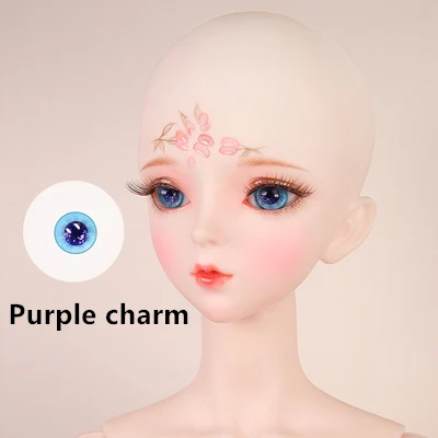 purple charm Fortune Days 1/3 BJD SD кукла 14 мм цветные стеклянные глаза reborn девушки глаза высокое качество аксессуары игрушки - Цвет: purple charm