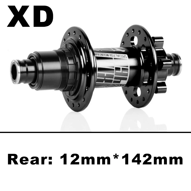 KOOZER XM460 Передняя Задняя Ступица 100*9/15 мм 135*10/142*12 QR через 32 отверстия велосипедные втулки quick release 4 подшипник 6 pawls велосипед ступица часть - Цвет: Black XD 12-142mm