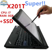 High performance for l.enovo X201T i7 cpu 8GB RAM Used laptop can work for diagnostic alldata software/ mb star c4 c5 c6 / icom