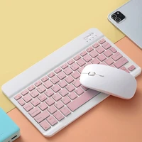 mini wireless bluetooth keyboard mouse for pc tablet phone portable usb rechargeable keyboard for ipad mac windows ios android