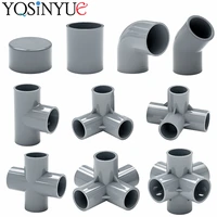 straight elbow solid equal tee four way connectors grey pvc water supply pipe fittings plastic joint irrigation water parts