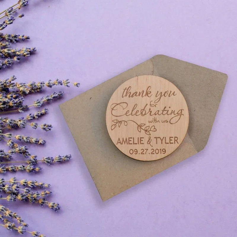 Магнит для сохранения даты деревенские потертые Свадебные сувениры вечеринки