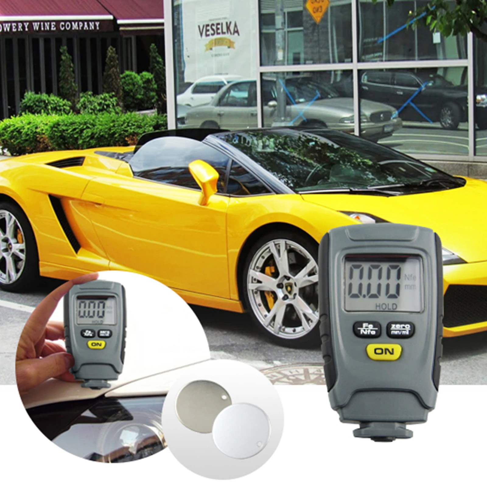 1 25 мм Автомобильный измеритель толщины покрытия портативный автомобильный