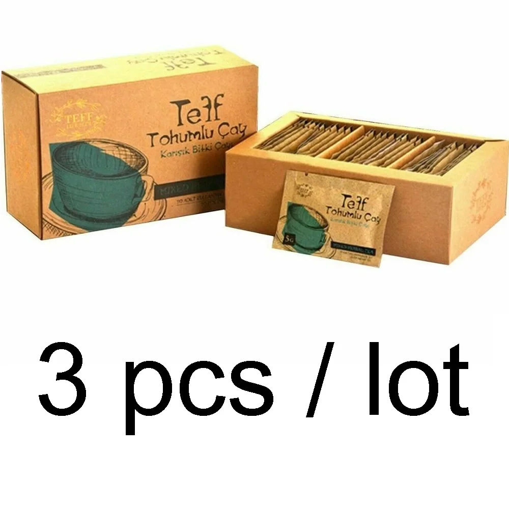 

3x Teff Life Slim Turkish Tea Mixed Herbal Original Weight Loss Slimming and High Source of Protein Seeds 30 pcs