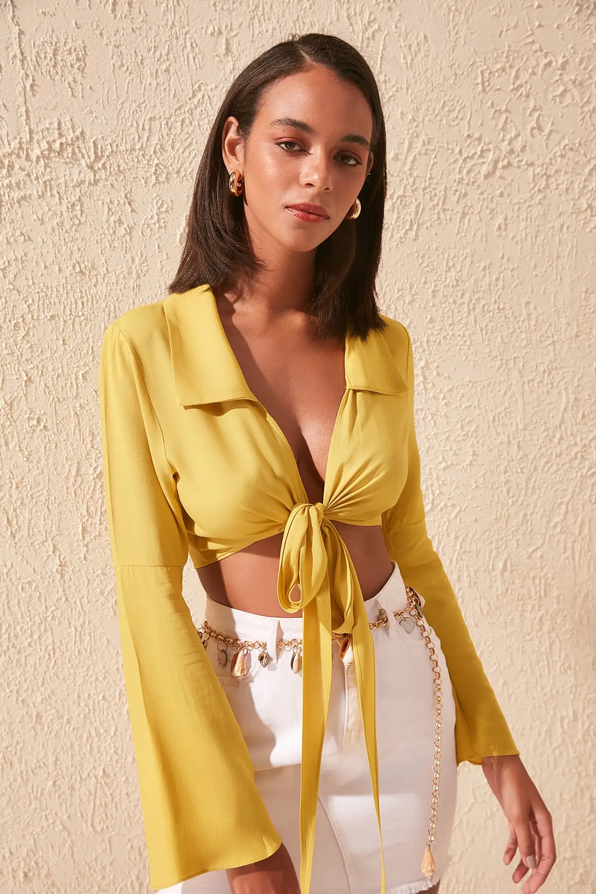 Блузка из вискозы с ластовицей | Женская одежда