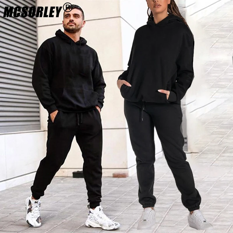 2022 Spring Autumn Men Tracksuit 2 Pieces Set Sweatshirt + Sweatpants Women Hoodies Casual Sports Jogging Hip-hop Clothing