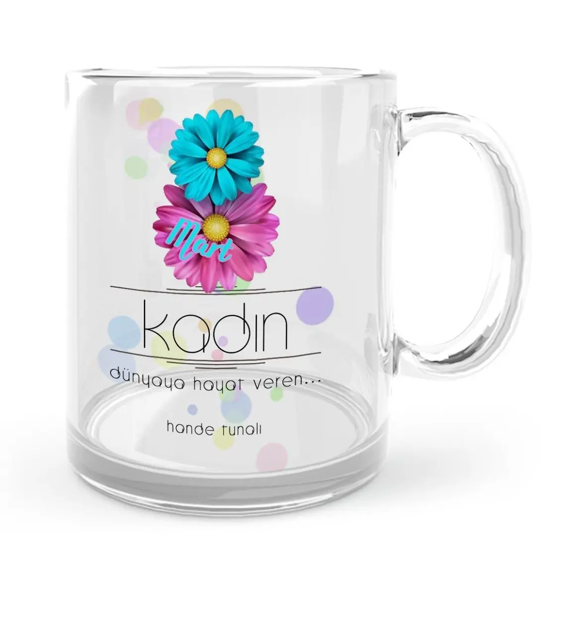 

Personalized Custom Women Day Themed Glass Mug Cup-9