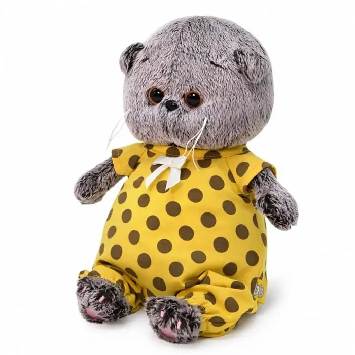 Мягкая игрушка Басик Baby в комбинезоне горох 20 см |