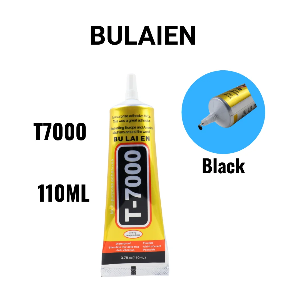 

Bulaien T7000 110ML Black Contact Phone Repair Adhesive Electronic Components Glue With Precision Applicator Tip