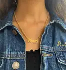 Женское модное ожерелье с именем на английском языке, ожерелье из нержавеющей стали с индивидуализированным логотипом и надписью 4 мм, кубинская цепь BFF