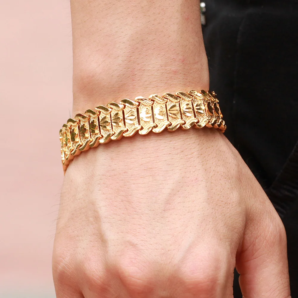 Широкая версия браслета для мужчин Толстая Медная цепочка из панцирного