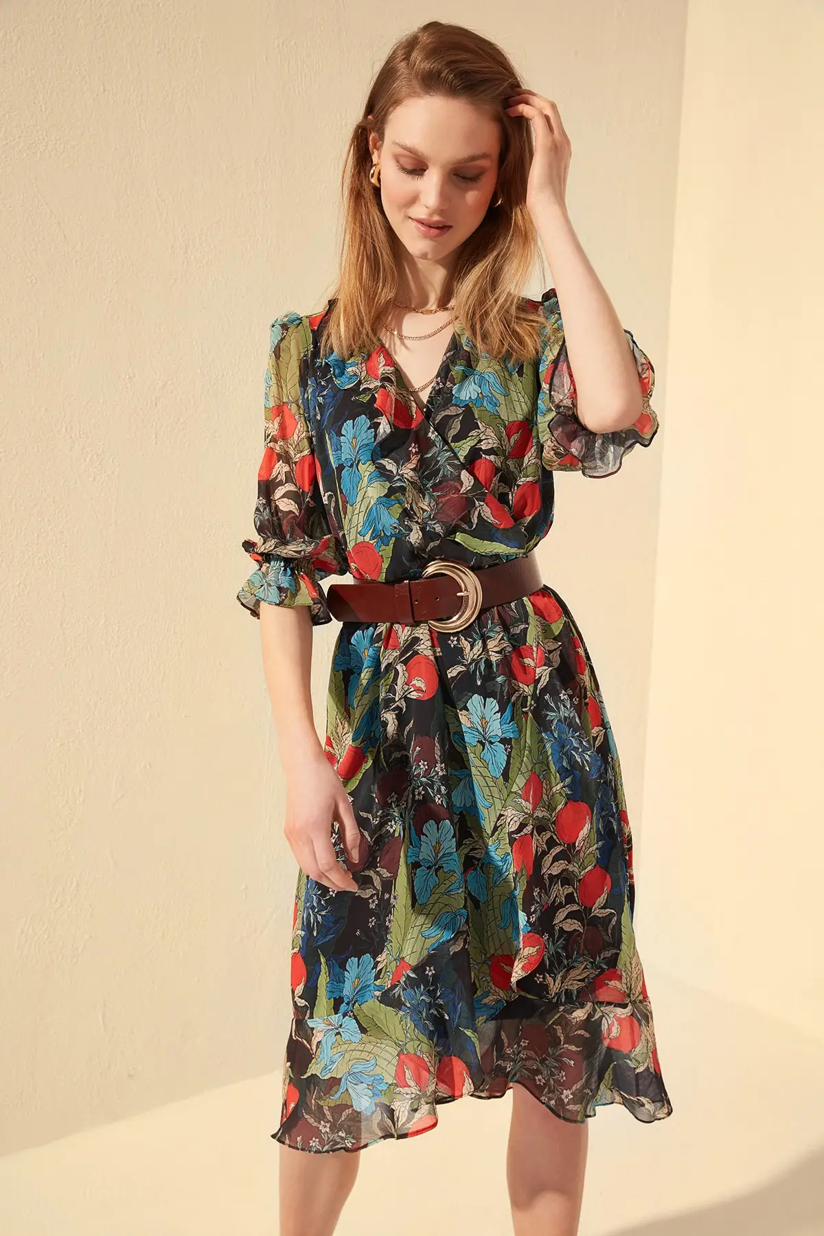 Двубортное платье с воротником TWOSS20EL0494|Женские платья| |