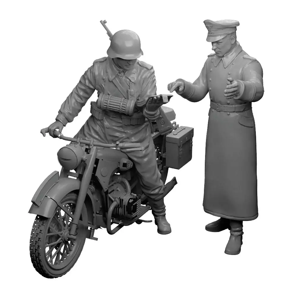 Сборная модель &quotНемецкий мотоцикл Р-12 с водителем и офицером&quot Звезда 3632