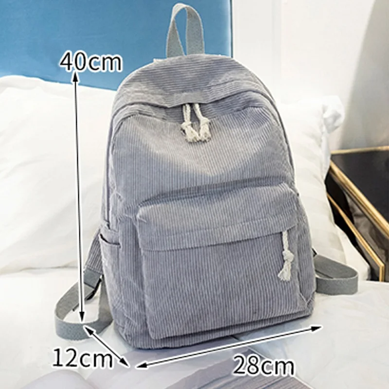 Женский рюкзак для колледжа модный однотонный холщовый дорожный сумка через