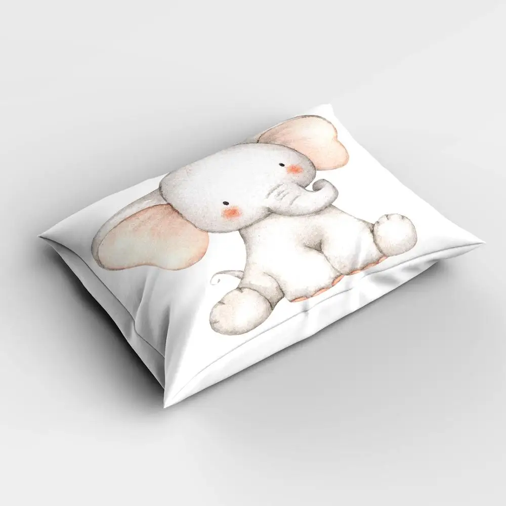 

Else Little Funny Cute Elephant Rectangle Modern Kids Pillowcases 3d Digital Print Pillow Covers Cases for Couch Bed