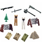 Серия Военного Оружия игрушки для детей нож топор сосна прекрасные собаки аксессуары кирпичи милитари Рокери совместимые здания