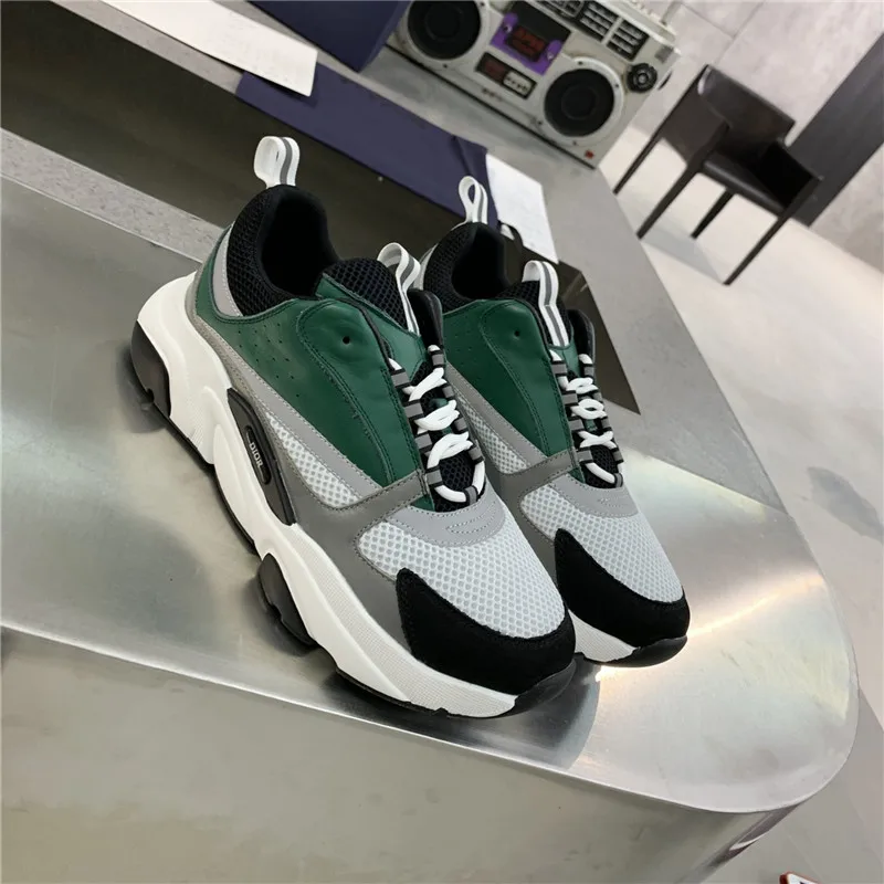 

Classic Daddy Shoes Luxury Designer Lovers High Quality Silk Leather Color Matching Leisure Light-emitting Sneakers