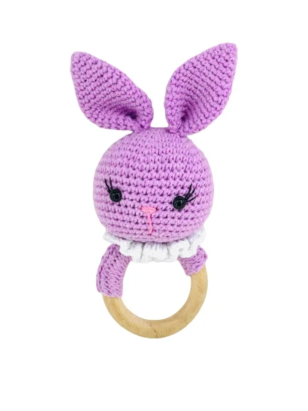 70 мм (7 см) натуральное твердое дерево кольцо Погремушка-грызунок (кольца