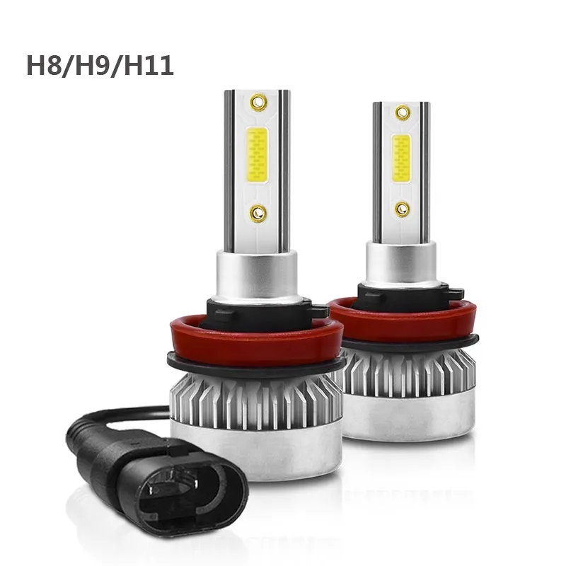 2 шт. водонепроницаемые светодиодные лампы для автомобильных фар H1 H7 H8 H9 H11 9005 HB3 36