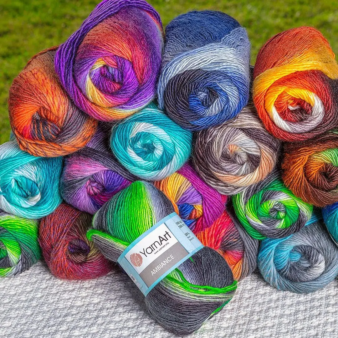 Yarnart атмосферная пряжа 5x100gr 250mt % 20 шерсть для ручного вязания вязаная крючком