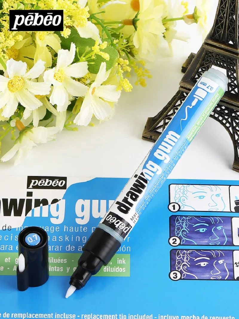 

Pebeo Water color Blanking Liquid Marker Pen Blocking Liquid Glue Aquarelle paint 45ml Pen-Shaped